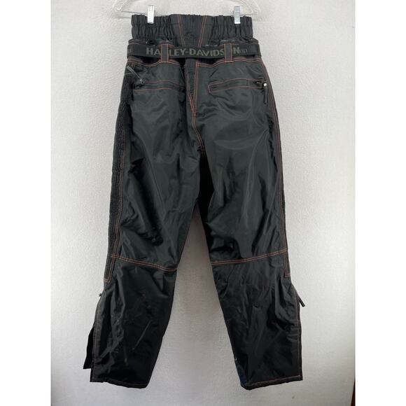 HARLEY DAVIDSON Pants S Waterproof Foul Weather Winter Riding PVC Nylon Black - Picture 3 of 15